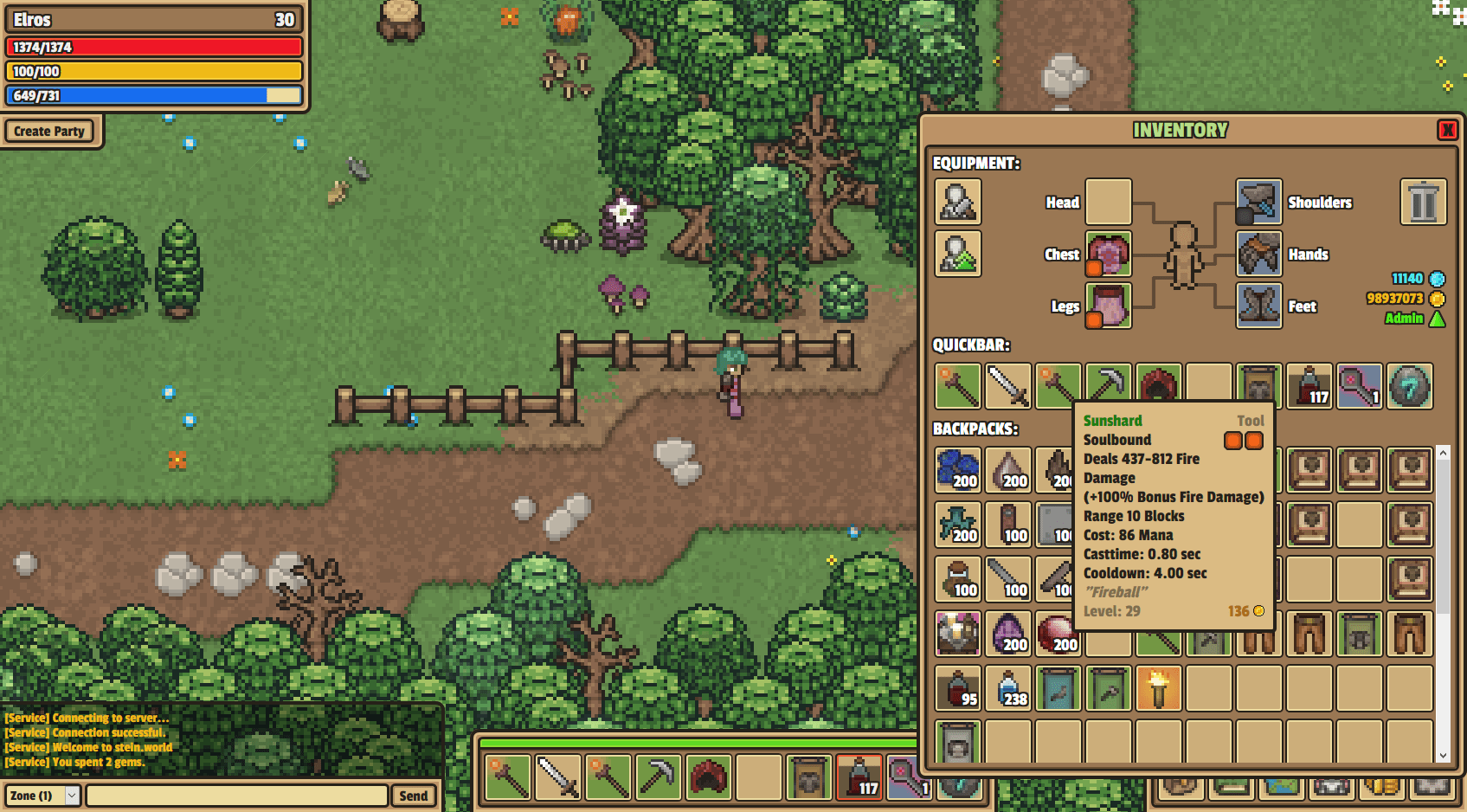 Free To Play MMORPG Stein world Online Browser RPG